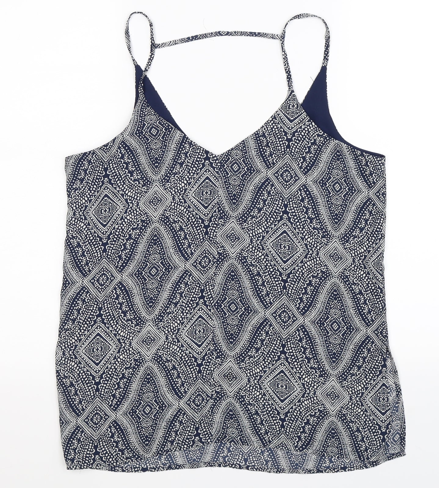 Womens UK Size 12 H&M Blue Basic Tank