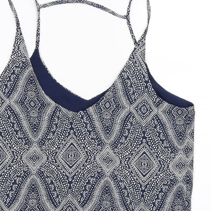 Womens UK Size 12 H&M Blue Basic Tank