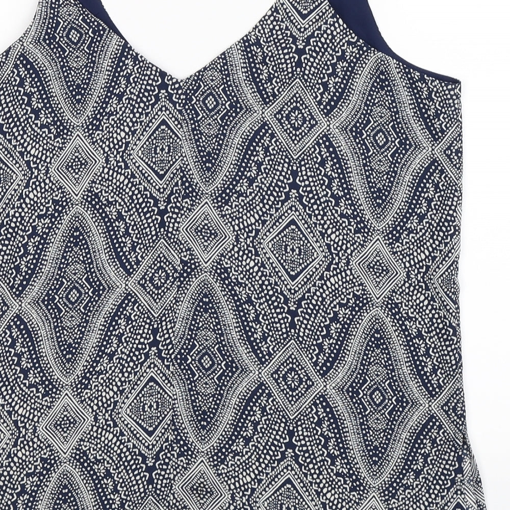 Womens UK Size 12 H&M Blue Basic Tank