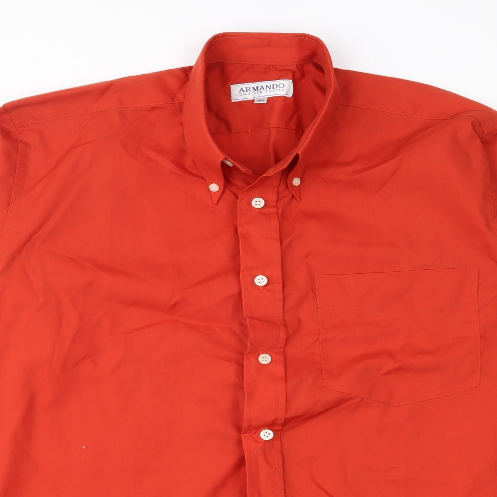 Armando Mens Red    Button-Up Size 40