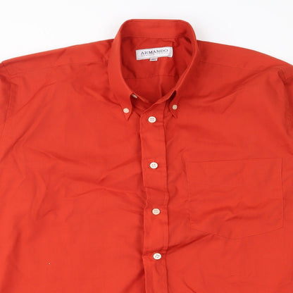 Armando Mens Red    Button-Up Size 40