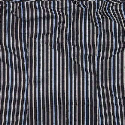 Redhering Mens Black Striped   Button-Up Size 15.5