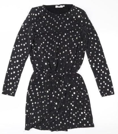 Flounce Womens Black   Mini  Size 8  - Shoulder Pads