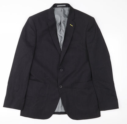 Mens UK Size 38 Dimensions Regular Black Suit Jacket