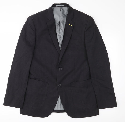 Mens UK Size 38 Dimensions Regular Black Suit Jacket