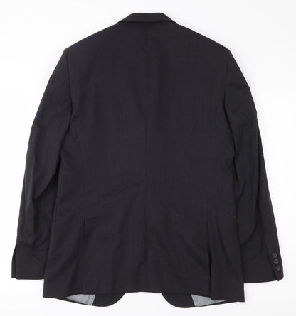 Mens UK Size 38 Dimensions Regular Black Suit Jacket