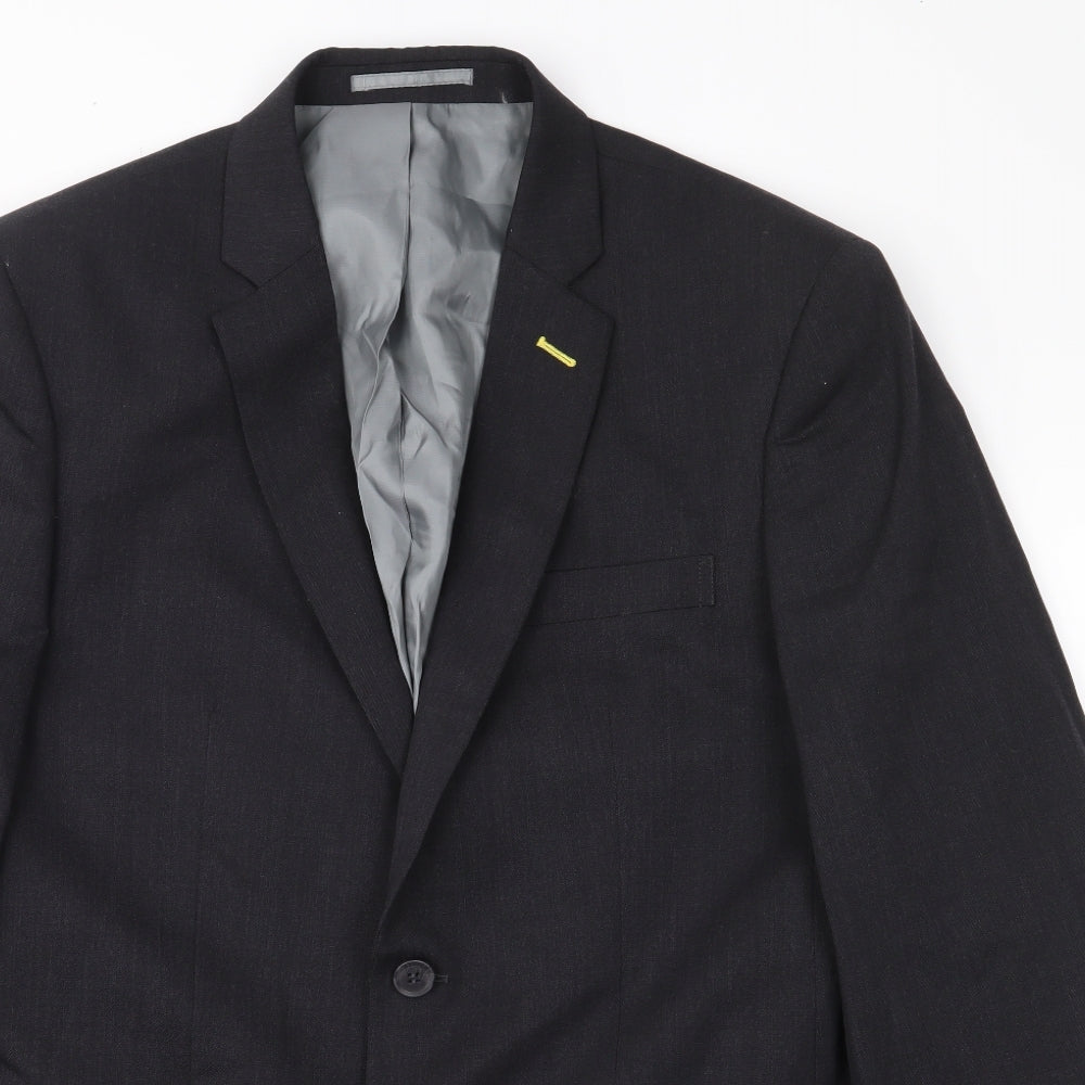 Mens UK Size 38 Dimensions Regular Black Suit Jacket