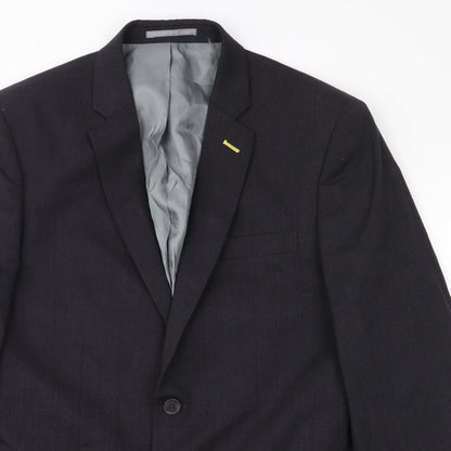 Mens UK Size 38 Dimensions Regular Black Suit Jacket
