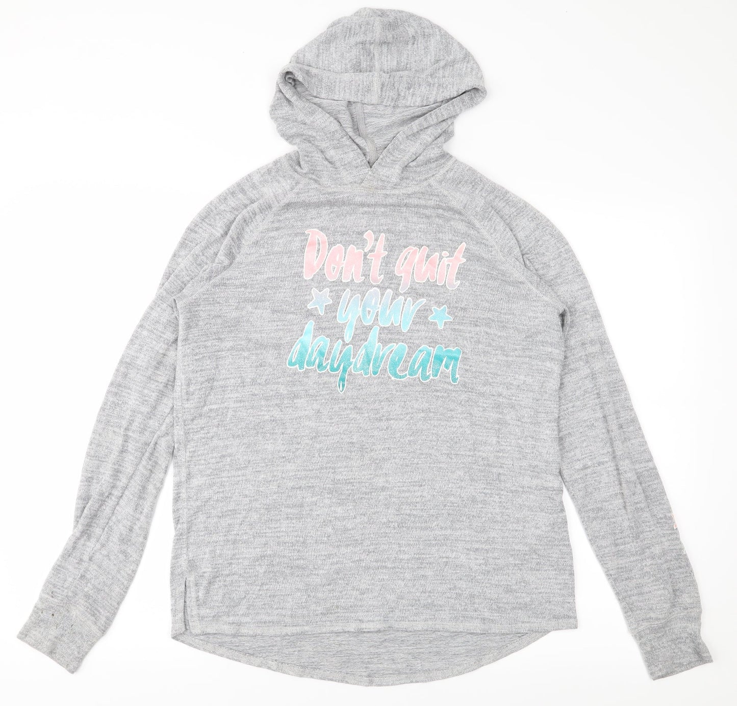 H&M Girls Grey   Pullover Hoodie Size 14 Years