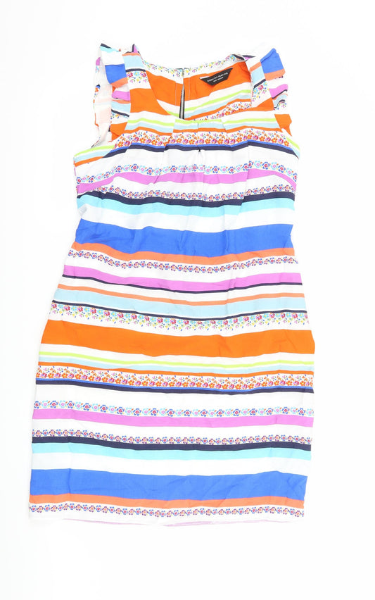 Dorothy Perkins Womens Multicoloured Striped  Shift  Size 12