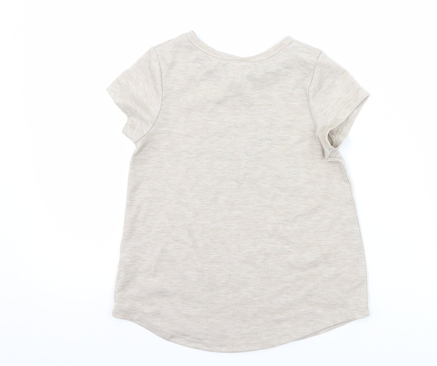 TU Girls Brown Animal Print  Basic T-Shirt Size 5 Years  - fun