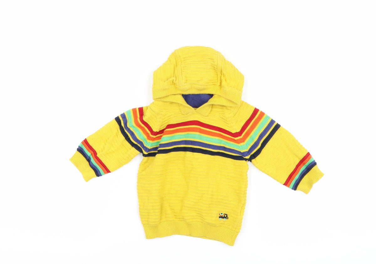 Next Boys Yellow Striped  Jacket  Size 3-6 Months
