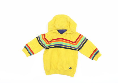 Next Boys Yellow Striped  Jacket  Size 3-6 Months