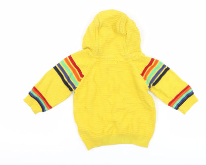 Next Boys Yellow Striped  Jacket  Size 3-6 Months