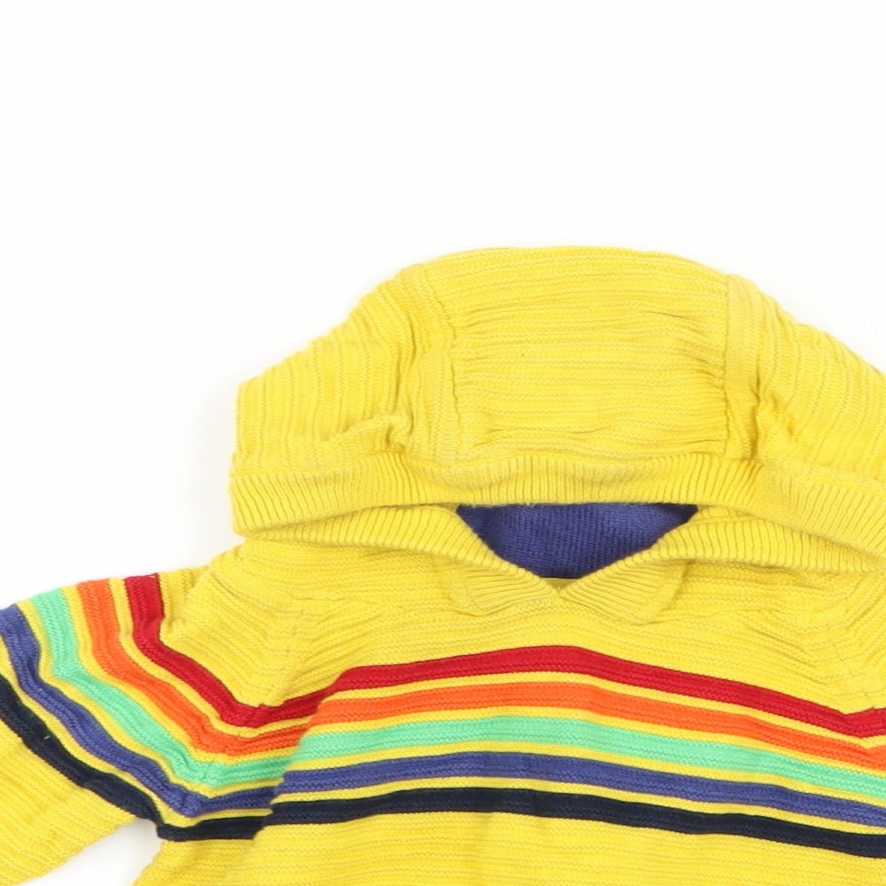 Next Boys Yellow Striped  Jacket  Size 3-6 Months