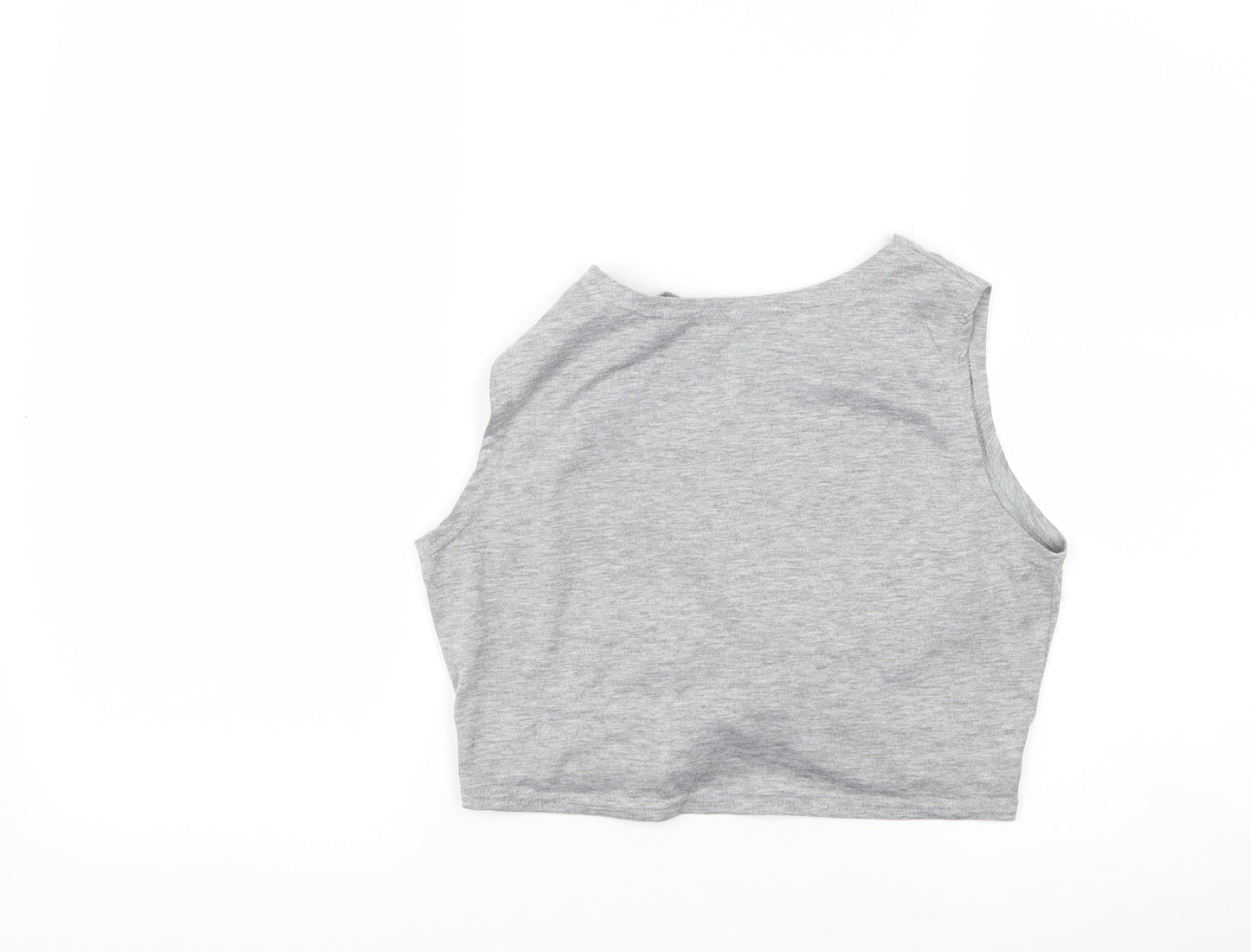 SheIn Womens Grey   Cropped Tank Size M  - Tie Front