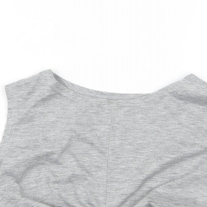 SheIn Womens Grey   Cropped Tank Size M  - Tie Front