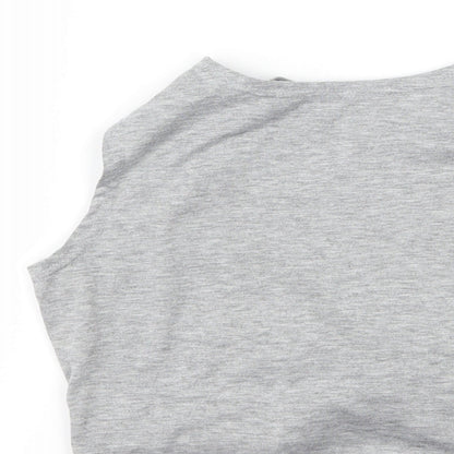 SheIn Womens Grey   Cropped Tank Size M  - Tie Front