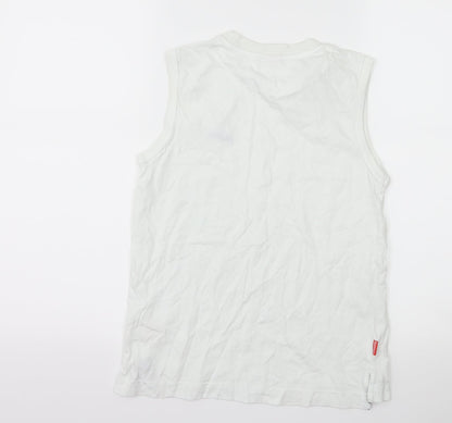 Slazenger Boys White   Basic Tank Size 9-10 Years