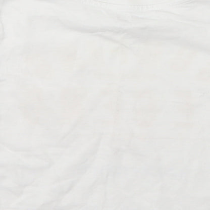 Primark Boys White   Basic T-Shirt Size 18-24 Months  - slogan