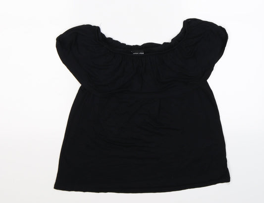 Womens UK Size 10 New Look Black Tunic T-Shirt