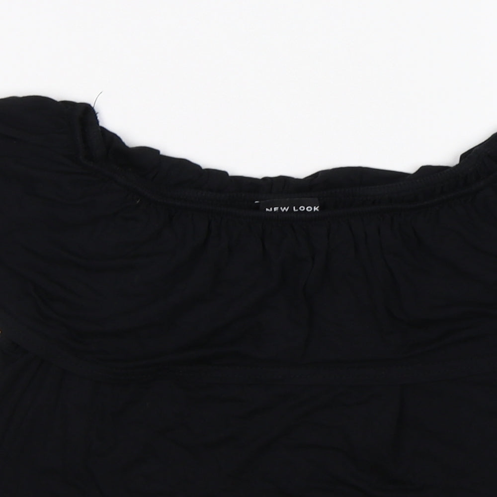 Womens UK Size 10 New Look Black Tunic T-Shirt