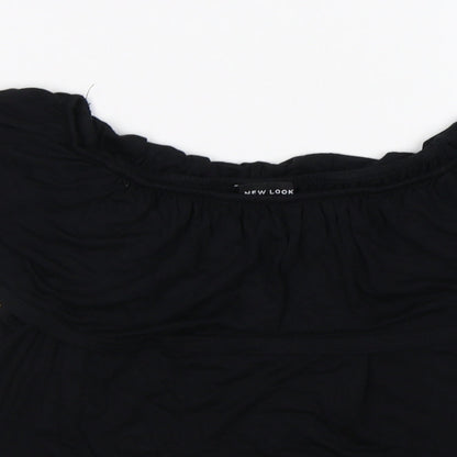 Womens UK Size 10 New Look Black Tunic T-Shirt
