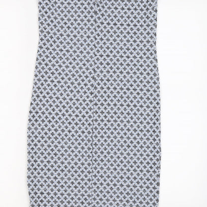 Miss Selfridge Womens Blue Geometric  Bodycon  Size 12