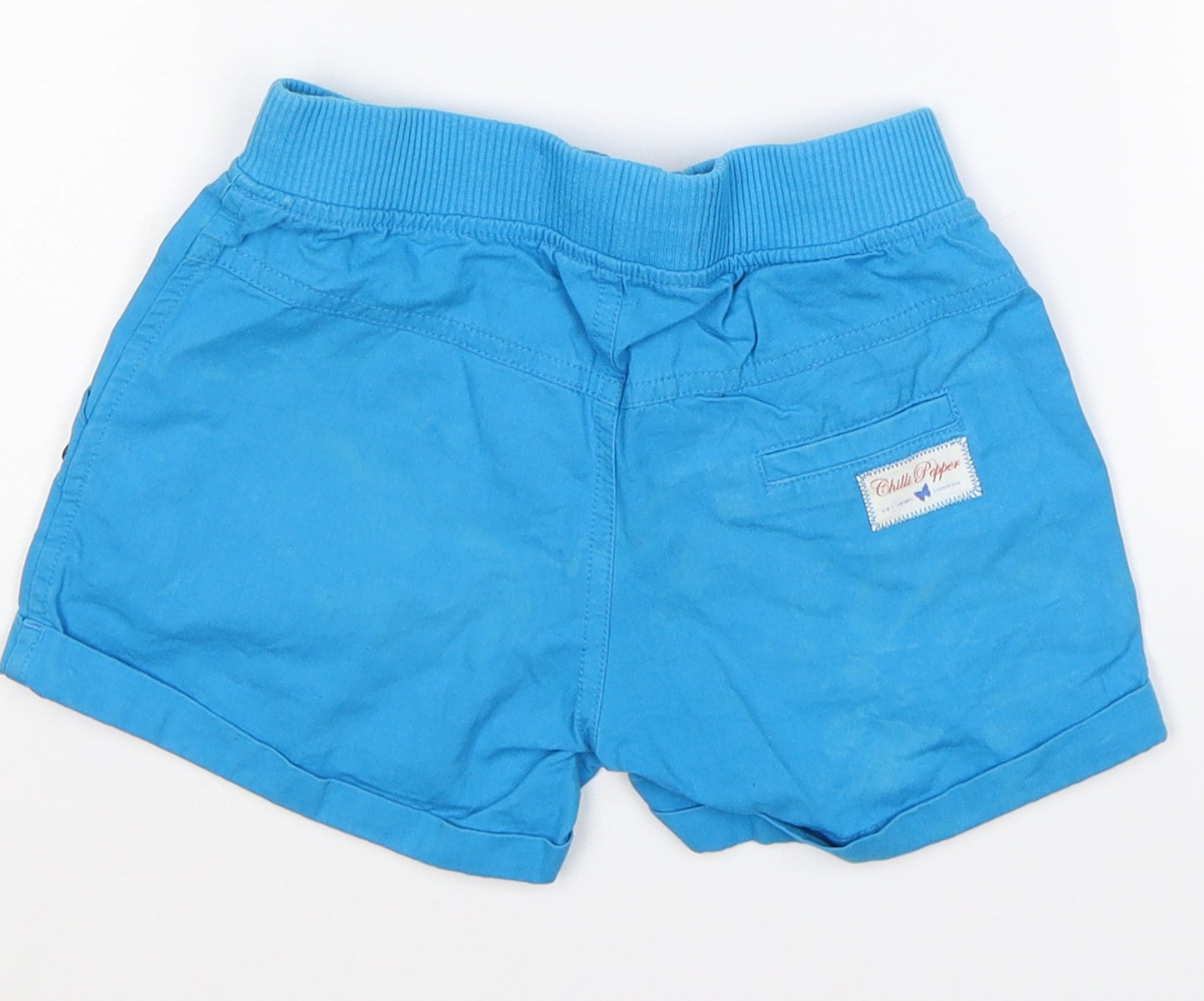 Chilli Pepper Girls Blue   Cut-Off Shorts Size 4-5 Years
