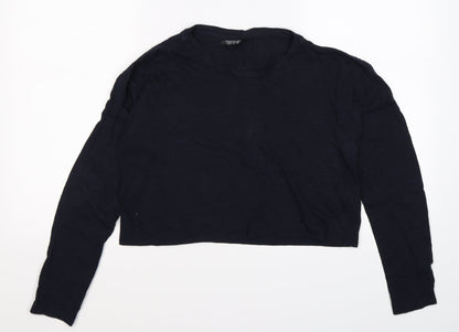 Womens UK Size 12 Topshop Blue Basic T-Shirt