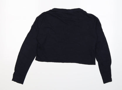 Womens UK Size 12 Topshop Blue Basic T-Shirt