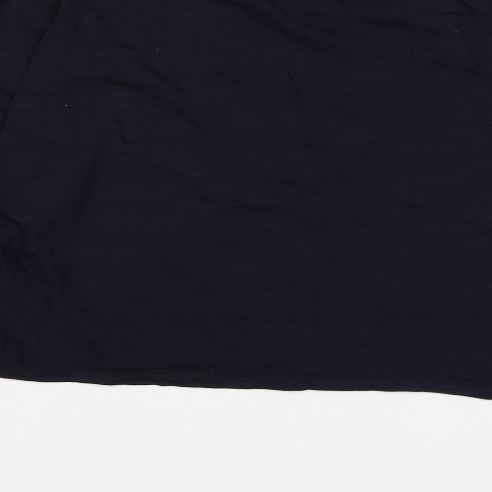 Womens UK Size 12 Topshop Blue Basic T-Shirt