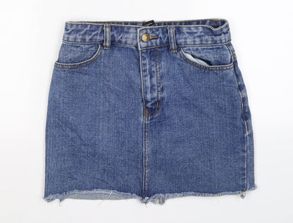 FOREVER 21 Womens Blue  Denim Straight & Pencil Skirt Size S