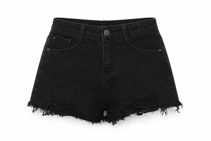 Falmer Heritage Womens Black  Denim Hot Pants Shorts Size S