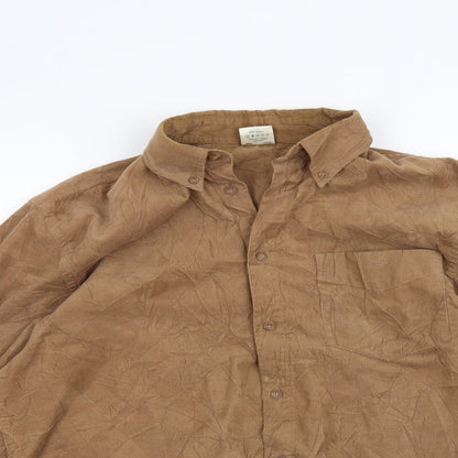 Crane Sports Womens Brown   Basic Button-Up Size 16