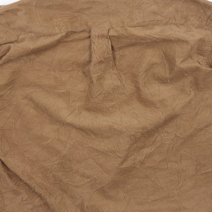 Crane Sports Womens Brown   Basic Button-Up Size 16