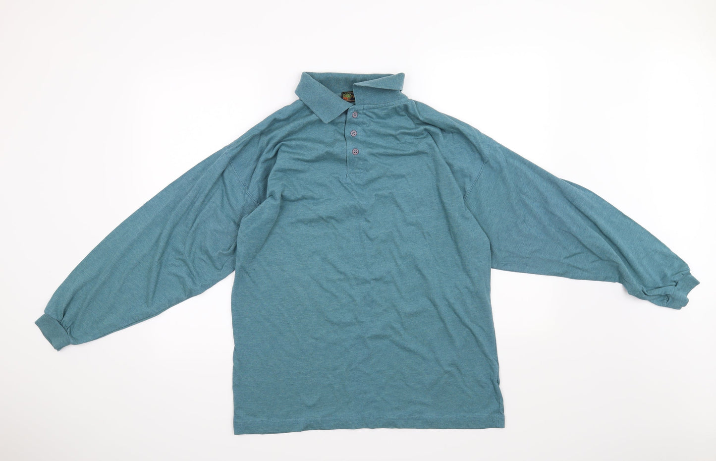Mens UK Size L Paolo Borghesi Blue  Button-Up Long Sleeve Casual Shirt