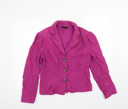 Fiorella Womens Purple   Jacket Blazer Size 10