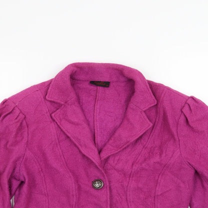 Fiorella Womens Purple   Jacket Blazer Size 10