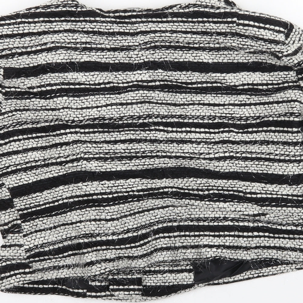 M&Co Womens Black Striped  Jacket Coat Size 14