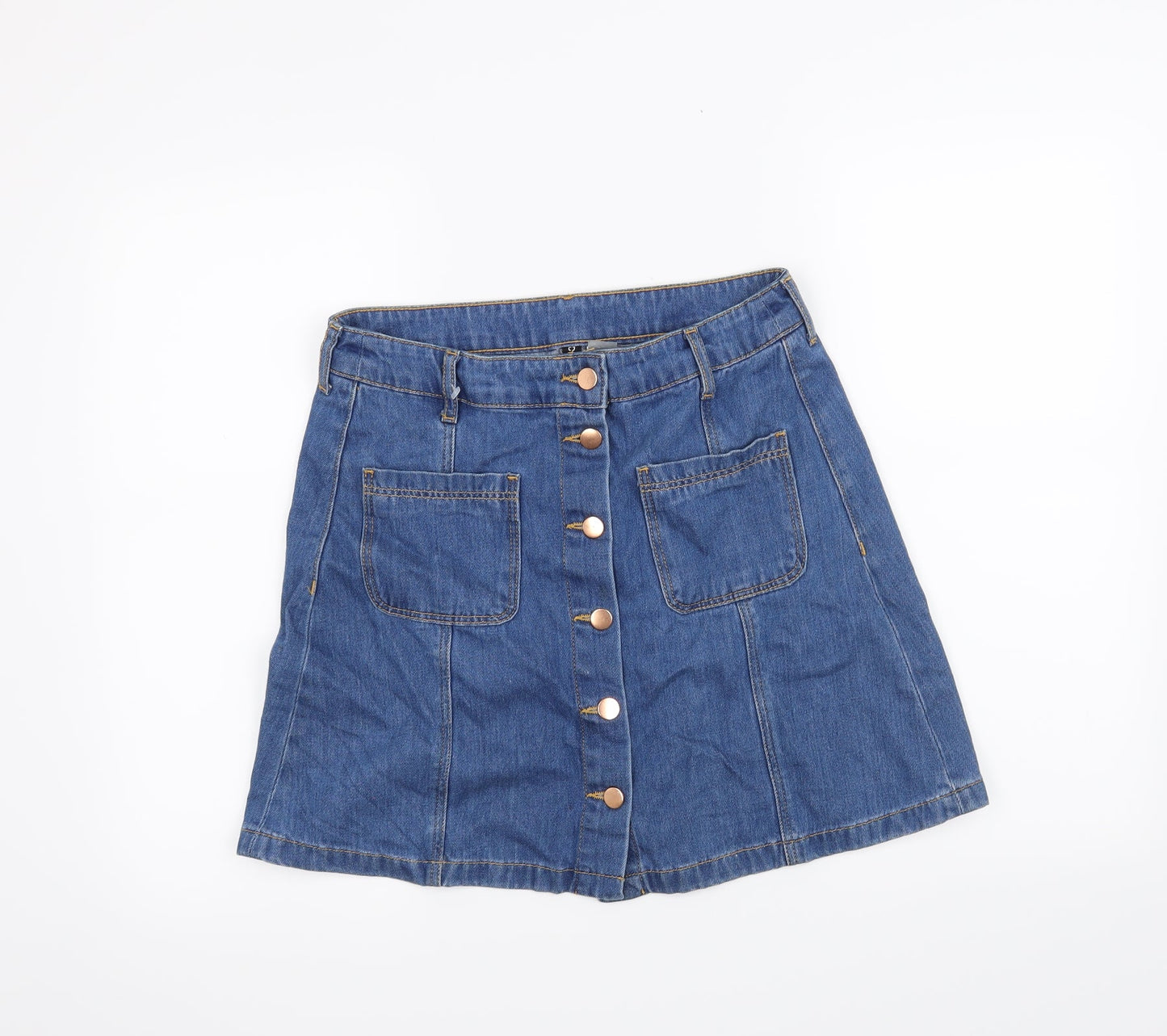 H&M Womens Blue   A-Line Skirt Size 12