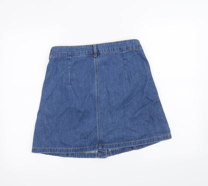 H&M Womens Blue   A-Line Skirt Size 12