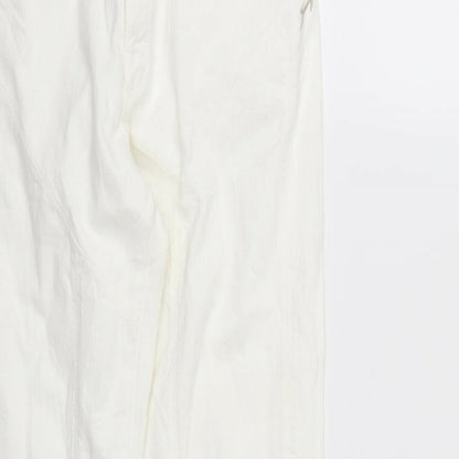 Womens UK Size M Preworn Regular Fit Skinny White Jeans