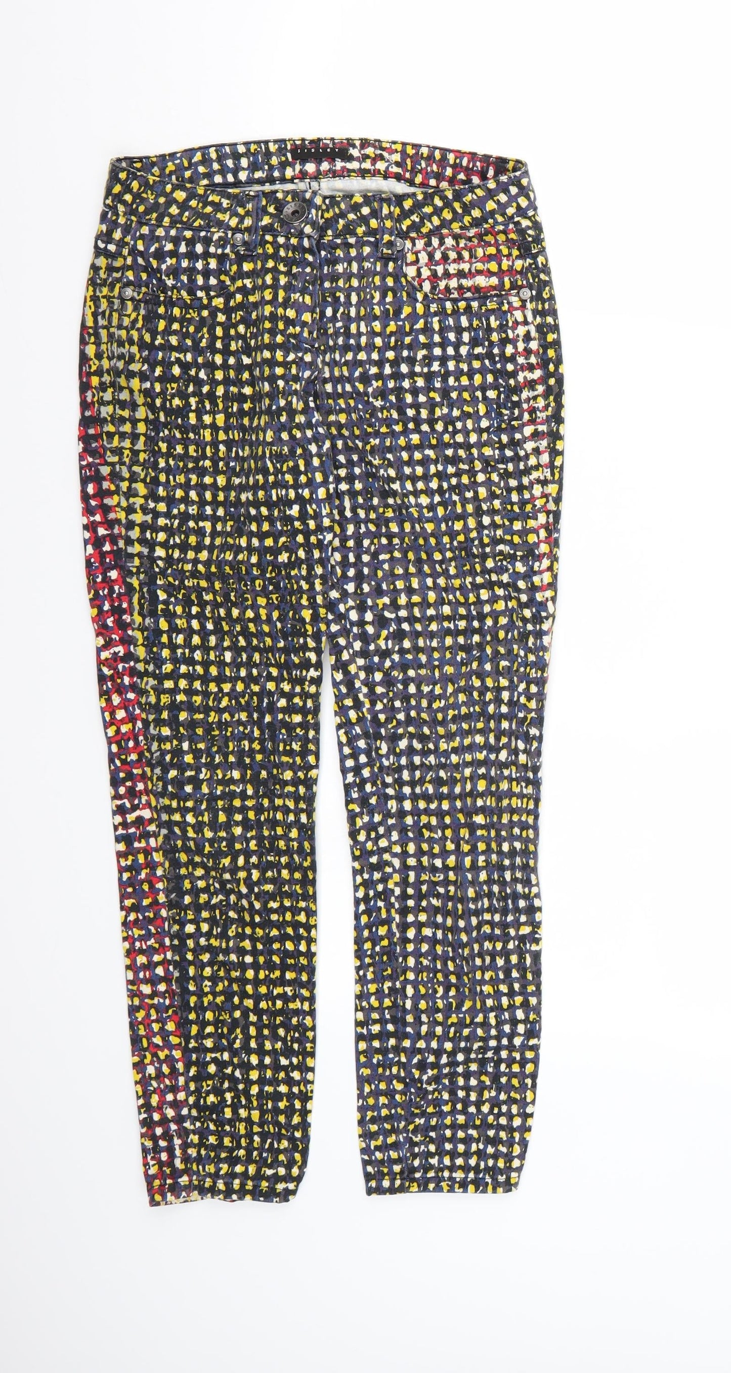 Womens UK Size 6 Sisley Regular Fit Skinny Multicoloured Jeans