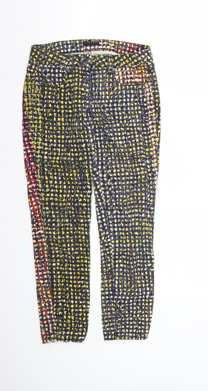 Womens UK Size 6 Sisley Regular Fit Skinny Multicoloured Jeans