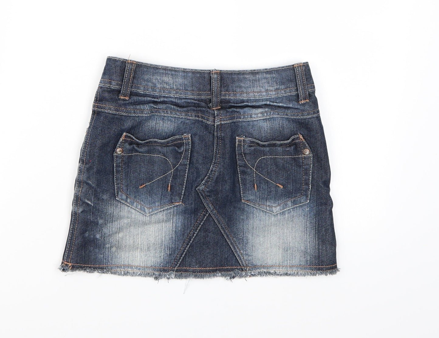 NEXT Girls Blue  Denim A-Line Skirt Size 7 Years