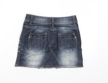 NEXT Girls Blue  Denim A-Line Skirt Size 7 Years