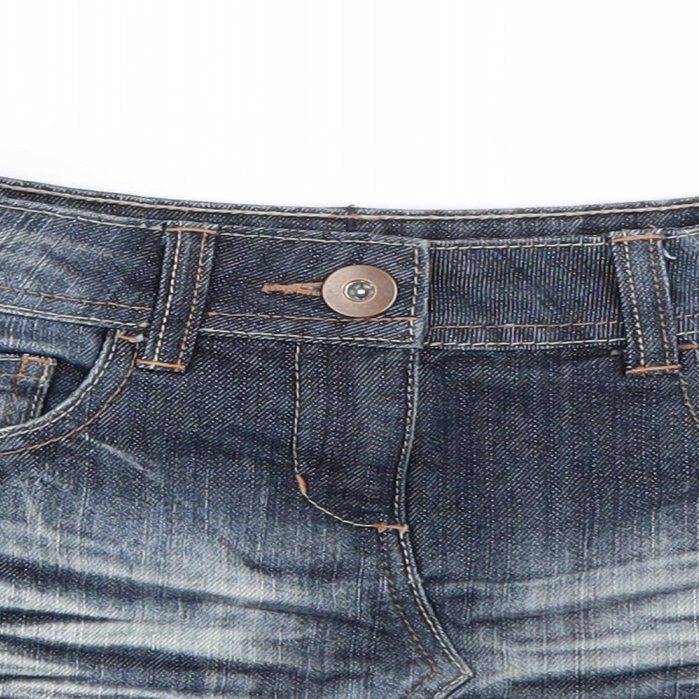 NEXT Girls Blue  Denim A-Line Skirt Size 7 Years