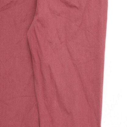 Womens UK Size  Preworn Regular Fit Straight Pink Jeans