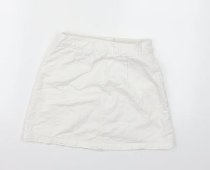 Divided by H&M Womens White  Denim A-Line Skirt Size 6